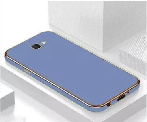 VAKIBO Golden Chrome Border Steel Blue Coloured Soft TPU Back Cover Case With Camera Protection Suitable for Samsung Galaxy J7 Prime / On NXT &/On7 Prime