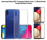 VAKIBO Super Premium Soft TPU Transparent Case With Dustplug,Side Grip,Corner Protection,lanyard Cuts,Camera Protection Suitable for Samsung M01