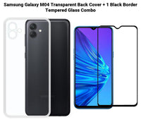 VAKIBO Super Premium Soft TPU Transparent Case With Dustplug,Side Grip,Corner Protection,lanyard Cuts,Camera Protection Suitable for Samsung M04