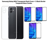 VAKIBO Super Premium Soft TPU Transparent Case With Dustplug,Side Grip,Corner Protection,lanyard Cuts,Camera Protection Suitable for Samsung M04