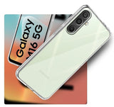 VAKIBO Premium Clear Thick Transparent Soft TPU Rubber Back Cover Case With Camera Protection Suitable for Samsung Galaxy M16