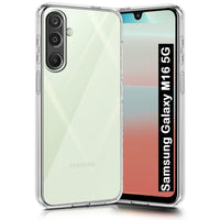 VAKIBO Premium Clear Thick Transparent Soft TPU Rubber Back Cover Case With Camera Protection Suitable for Samsung Galaxy M16