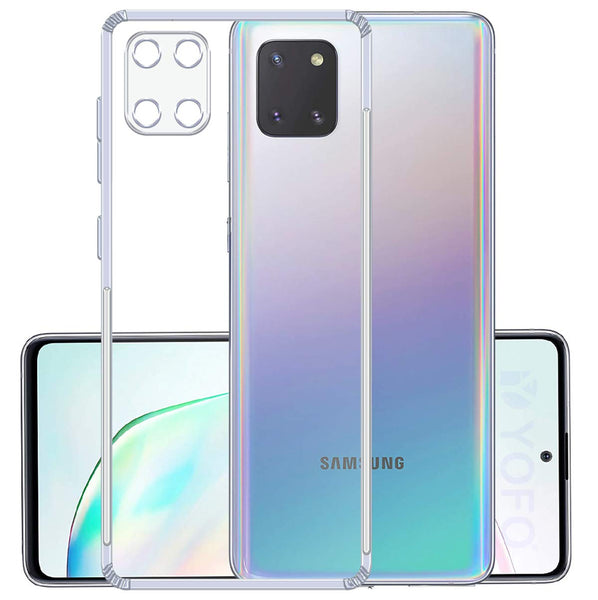 VAKIBO Premium Clear 1.5MM Thick Transparent Soft TPU Rubber Back Cover Case With Camera Protection Suitable for Samsung Galaxy Note 10 Lite