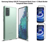 VAKIBO Super Premium Soft TPU Transparent Case With Dustplug,Side Grip,Corner Protection,lanyard Cuts,Camera Protection Suitable for Samsung S20 FE