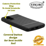 VAKIBO Parallax Design Black Coloured Soft TPU Rubber Back Cover Case With Camera Protection Ring Suitable for Samsung Galaxy S20 FE