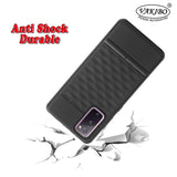 VAKIBO Parallax Design Black Coloured Soft TPU Rubber Back Cover Case With Camera Protection Ring Suitable for Samsung Galaxy S20 FE