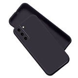 VAKIBO Matte 1.5 MM Thick With Camera Protection Black Coloured Soft TPU Back Cover Case Suitable for Samsung Galaxy S21 FE