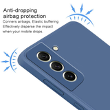 VAKIBO Matte 1.5 MM Thick With Camera Protection Blue Coloured Soft TPU Back Cover Case Suitable for Samsung Galaxy S21 FE