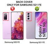 VAKIBO Matte 1.5 MM Thick With Camera Protection Purple Coloured Soft TPU Back Cover Case Suitable for Samsung Galaxy S21 FE