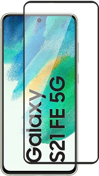 Super Premium Quality Tempered Glass Screen Guard Protector With Black Border Suitable For Samsung Galaxy S21 FE