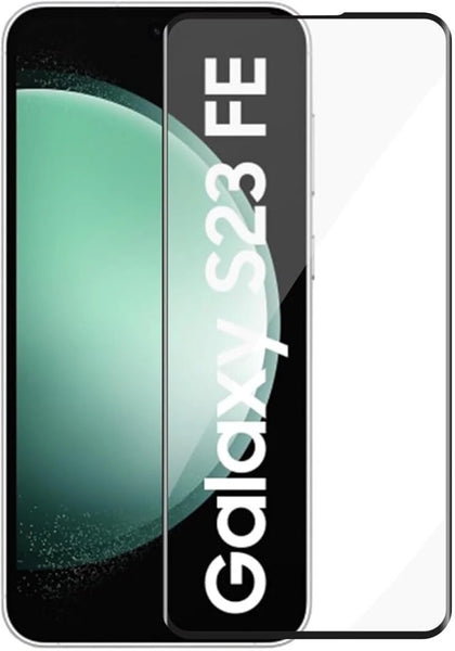 Super Premium Quality Tempered Glass Screen Guard Protector With Black Border Suitable For Samsung Galaxy S23 FE