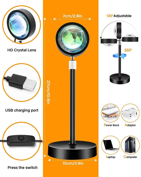 Sunset Lamp 16 Colors Changing Night Light with Remote