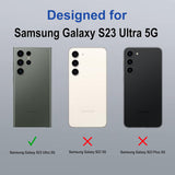 VAKIBO Megnatic Magsafe Transparent Coloured Soft with Hard back Back Cover Case With Camera Protection Ring Suitable for Samsung Galaxy S23 Ultra