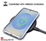 VAKIBO Megnatic Magsafe Transparent Coloured Soft with Hard back Back Cover Case With Camera Protection Ring Suitable for Samsung Galaxy S25