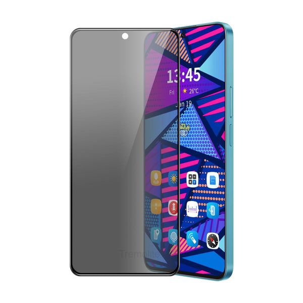 Super Premium Quality Tempered Glass Screen Guard Protector With Black Border Suitable For Tecno Camon 19