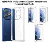 VAKIBO Premium Clear 1.5MM Thick Transparent Soft TPU Rubber Back Cover Case With Camera Protection Suitable for Tecno Pop 8