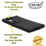 VAKIBO Parallax Design Black Coloured Soft TPU Rubber Back Cover Case With Camera Protection Ring Suitable for Vivo V29 Pro