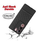 VAKIBO Parallax Design Black Coloured Soft TPU Rubber Back Cover Case With Camera Protection Ring Suitable for Vivo V29 Pro