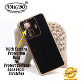 VAKIBO Golden Chrome Border Black Coloured Soft TPU Back Cover Case With Camera Protection Suitable for Iqoo Z6 pro