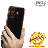 VAKIBO Golden Chrome Border Black Coloured Soft TPU Back Cover Case With Camera Protection Suitable for Iqoo Z6 pro