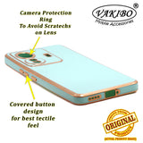 VAKIBO Golden Chrome Border Pista Coloured Soft TPU Back Cover Case With Camera Protection Suitable for Iqoo Z6 Pro