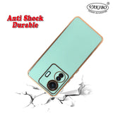 VAKIBO Golden Chrome Border Pista Coloured Soft TPU Back Cover Case With Camera Protection Suitable for Iqoo Z6 Pro