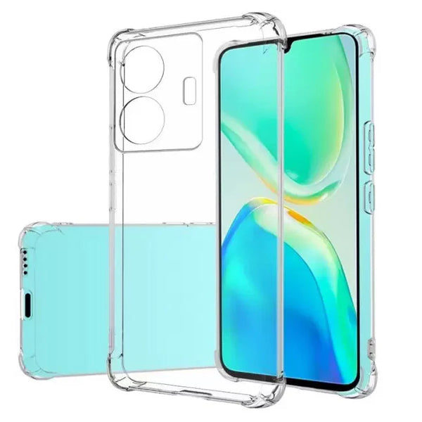 VAKIBO Super Premium Soft TPU Transparent Case With Dustplug,Side Grip,Corner Protection,lanyard Cuts,Camera Protection Suitable for Iqoo Z6 pro