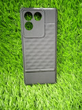 VAKIBO Parallax Design Black Coloured Made with Soft Rubber TPU Back Cover Case Camera Protection Ring Suitable for Vivo T2 Pro