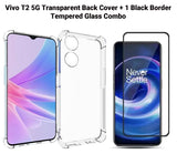 VAKIBO Premium Clear 1.5MM Thick Transparent Soft TPU Rubber Back Cover Case With Camera Protection Suitable for Vivo T2 5G