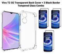 VAKIBO Premium Clear 1.5MM Thick Transparent Soft TPU Rubber Back Cover Case With Camera Protection Suitable for Vivo T2 5G