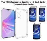 VAKIBO Premium Clear 1.5MM Thick Transparent Soft TPU Rubber Back Cover Case With Camera Protection Suitable for Vivo T2 5G