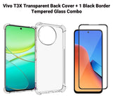 VAKIBO Premium Clear 1.5MM Thick Transparent Soft TPU Rubber Back Cover Case With Camera Protection Suitable for Vivo T3X