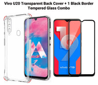 VAKIBO Super Premium Soft TPU Transparent Case With Dustplug,Side Grip,Corner Protection,lanyard Cuts,Camera Protection Suitable for Vivo U20