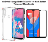 VAKIBO Super Premium Soft TPU Transparent Case With Dustplug,Side Grip,Corner Protection,lanyard Cuts,Camera Protection Suitable for Vivo U20