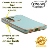 VAKIBO Golden Chrome Border Pista Coloured Soft TPU Back Cover Case With Camera Protection Suitable for Vivo V25 Pro