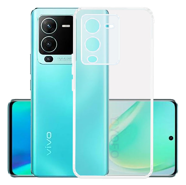 VAKIBO Premium Clear 1.5MM Thick Transparent Soft TPU Rubber Back Cover Case With Camera Protection Suitable for Vivo V25 Pro