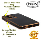VAKIBO Golden Chrome Border Black Coloured Soft TPU Back Cover Case With Camera Protection Suitable for Vivo V25