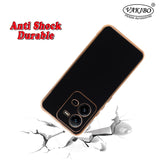 VAKIBO Golden Chrome Border Black Coloured Soft TPU Back Cover Case With Camera Protection Suitable for Vivo V25