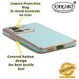 VAKIBO Golden Chrome Border Pista Coloured Soft TPU Back Cover Case With Camera Protection Suitable for Vivo V25