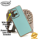 VAKIBO Golden Chrome Border Pista Coloured Soft TPU Back Cover Case With Camera Protection Suitable for Vivo V25