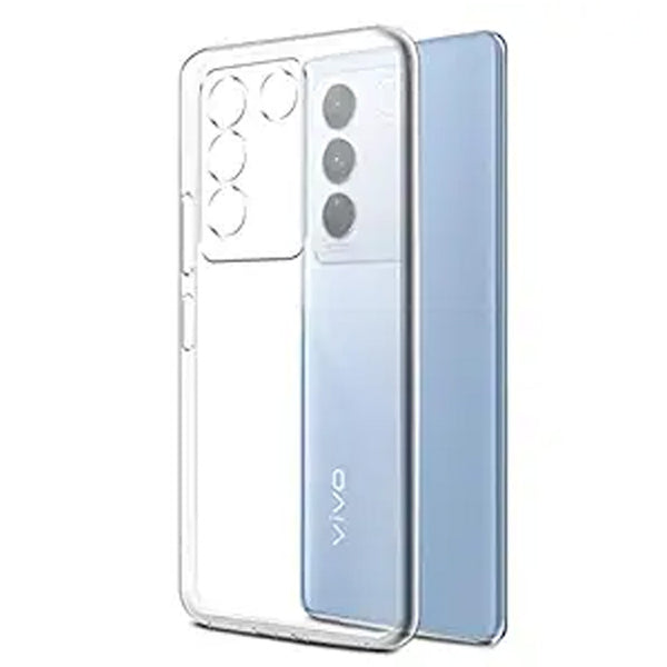 VAKIBO Super Premium Soft TPU Transparent Case With Dustplug,Side Grip,Corner Protection,lanyard Cuts,Camera Protection Suitable for Vivo V27