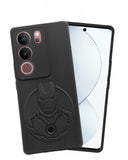 VAKIBO Iron Man Design soft Silicon TPU Back Cover Case With Camera Protection Ring Suitable for Vivo V29 Pro