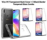 VAKIBO Super Premium Soft TPU Transparent Case With Dustplug,Side Grip,Corner Protection,lanyard Cuts,Camera Protection Suitable for Vivo V9
