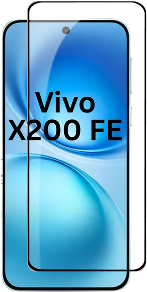 Super Premium Quality Tempered Glass Screen Guard Protector With Black Border Suitable For Vivo X200 FE