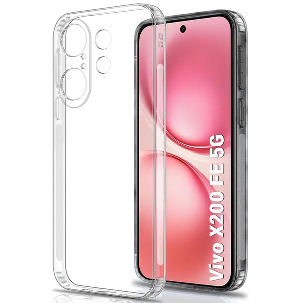 VAKIBO Premium Clear 1.5MM Thick Transparent Soft TPU Rubber Back Cover Case With Camera Protection Suitable for Vivo X200FE