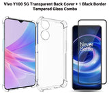 VAKIBO Premium Clear 1.5MM Thick Transparent Soft TPU Rubber Back Cover Case With Camera Protection Suitable for Vivo Y100 5G