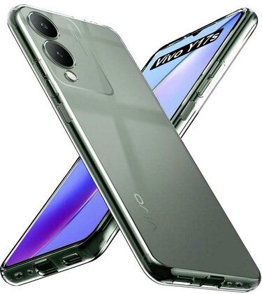 VAKIBO Premium Clear 2MM Thick Transparent Soft TPU Rubber Back Cover Case With Camera Protection Suitable for Vivo Y17s