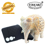 VAKIBO Parallax Design Black Coloured Soft TPU Rubber Back Cover Case With Camera Protection Ring Suitable for Vivo Y17s