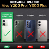 VAKIBO Super Premium Black Border Transparent Case With Corner Protection &Camera Protection Suitable for Vivo Y300 Plus