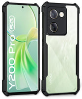 VAKIBO Super Premium Black Border Transparent Case With Corner Protection &Camera Protection Suitable for Vivo Y300 Plus